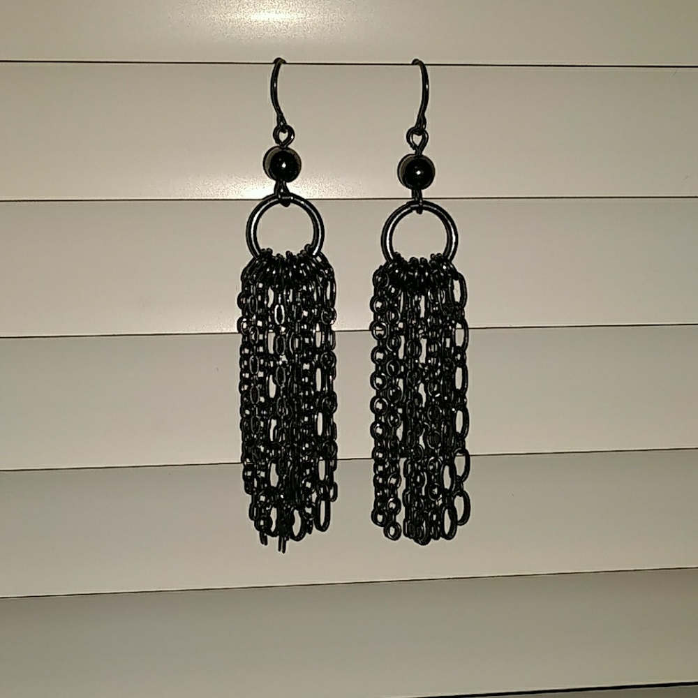 Dark silver earrings